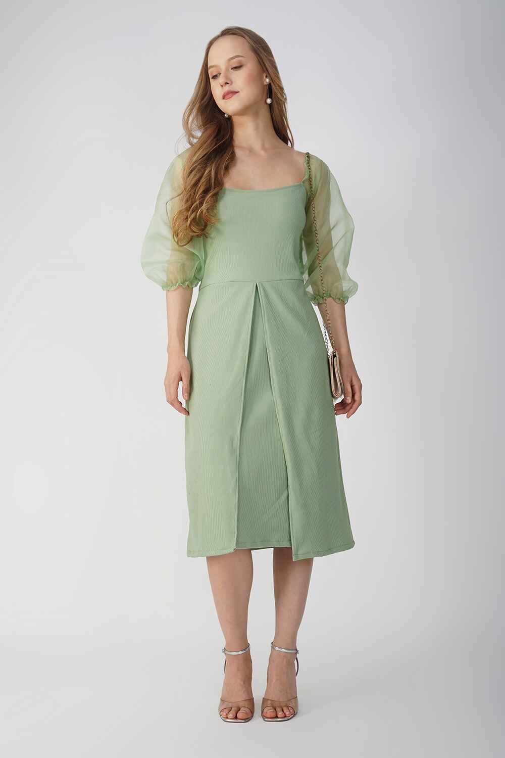 Light green casual dress hotsell